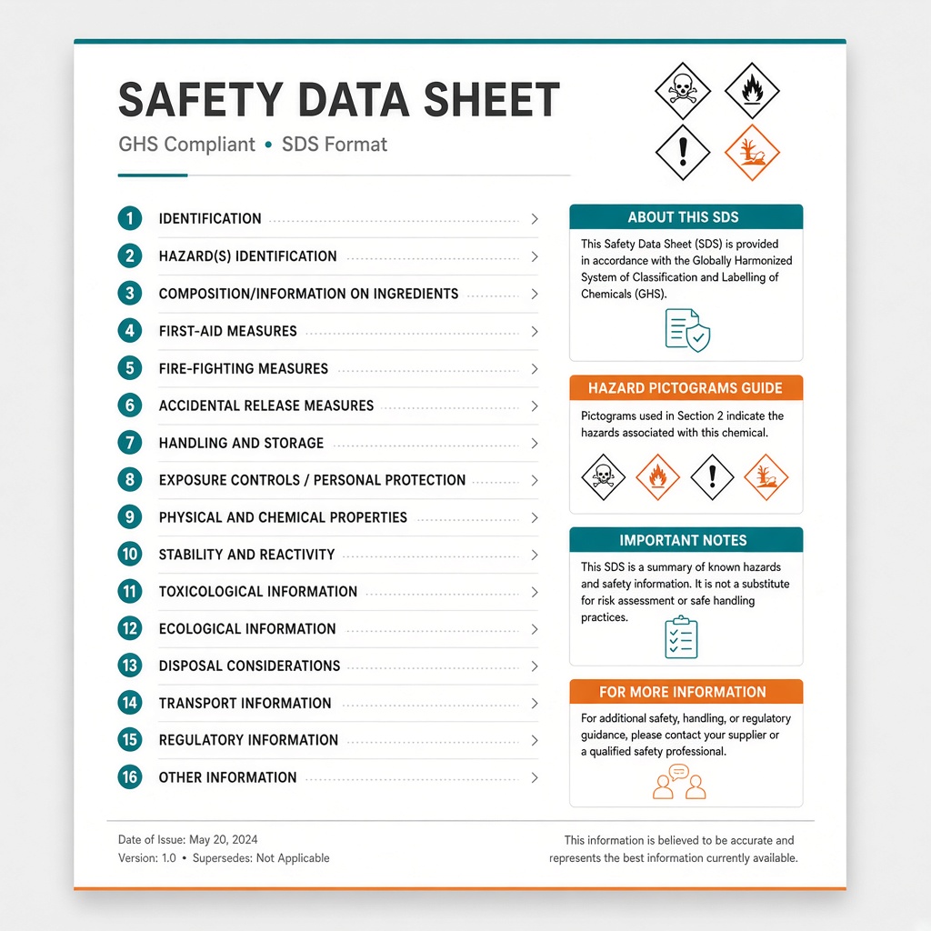 Illustrative Safety Data Sheet document